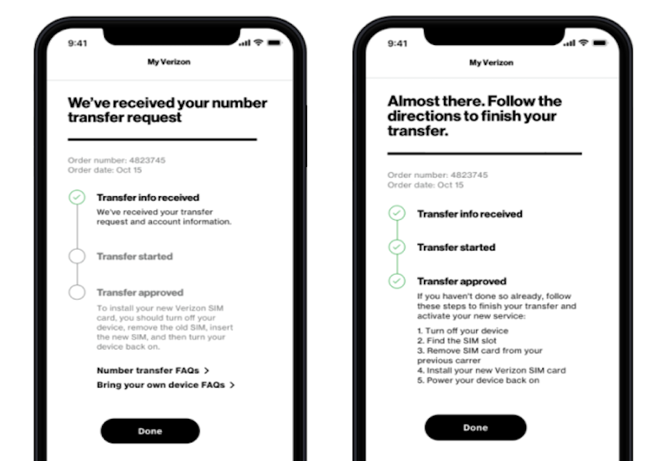 Verizon Number Transfer Omnichannel